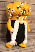 NWT Yellow &amp; Black Honeybee Fabric Gnomes 9&quot; Tall-Leisure Ways Stuffed W... - £7.44 GBP