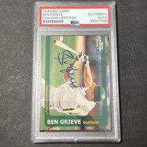 1999 Fleer Sports Illustrated #72 Ben Grieve Signed Card PSA Slabbed Auto A&#39;s - £70.28 GBP