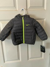 Nike Grey Infant Hooded Winter Coat 12 Month *NEW w/Tags* nn1 - £35.96 GBP