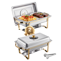 VEVOR Chafing Dish Buffet Set, 4 Qt Stainless Steel Chafer with 4 Half S... - $75.90