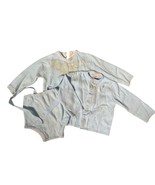 Vintage Baby Blue Knit 3-Piece Set By Hudson Bay Co Belgium Embroidered ... - $528.94 MXN