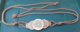 ~~ Unique 5 Medalion Vintage Curtain Tieback w/ Rope Cord ~~ Must See &gt;&gt;&gt;&gt;&gt;&gt;&gt;&gt;&gt; - £9.43 GBP