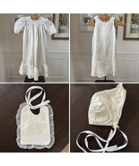 Vintage Tagless 4 Piece Infant Christening Gown Set Ivory - $46.80