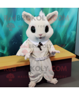 White Flying Squirrel mascot costume character dressed with a Romper and... - £961.25 GBP