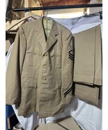 VTG US Navy Chief Petty Officer Khaki Jacket Military Uniform 1970s NAMED - £122.16 GBP