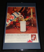 1955 Pure Pak Milk Framed 11x17 ORIGINAL Advertising Display - $59.39