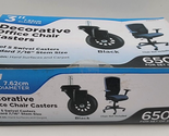 Black Office Chair Decorative 5-Pack 3&quot; Rubber Swivel Caster Wheels 650 ... - $17.00