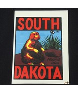 South Dakota Travel Label Decal Luggage Car Stickers w/Sleeve 3&quot; x 4-1/2&quot; - $17.26 CAD