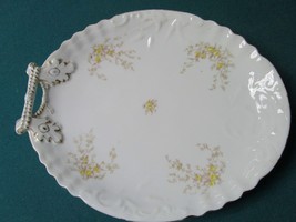 CARLSBAD AUSTRIA ANTIQUE  TRAY 1800s FLORAL - $65.33