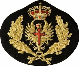 SPANISH NAVY OFFICER HAT CAP BADGE NEW HAND EMBROIDERED CP MADE HIGH QUA... - £17.77 GBP