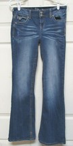  Ariya Women&#39;s Distressed Med Blue Denim Exclusively Size 9 Curvy Jeans 32 x 32 - £15.68 GBP