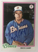 Rick Camp (d. 2013) Signed Autographed 1978 Topps Baseball Card - Atlanta Braves - £15.45 GBP