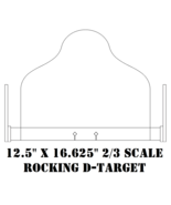 12.5x16.625 3/8&quot; AR500 2/3 Scale Steel Shooting D-Target w/ Rocking Grou... - $340.03 CAD