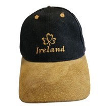 All Craft Ireland Cap Black Tan Suede Leather Bill One Size Fits All - £9.39 GBP