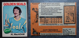 1975 Topps #253 Al MacAdam Golden Seals Misprint Error Oddball Hockey Card - £3.92 GBP