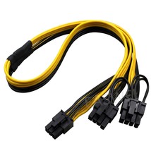 Gpu 6 Pin Splitter Dual 6+2 8 Power Y Cable Sata Molex Mining Pcie Graph... - £13.34 GBP