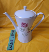 Zeh Scherzer Bavaria Germany Gold Trim Cross Stitch Pattern Coffee Tea Pot - $44.54