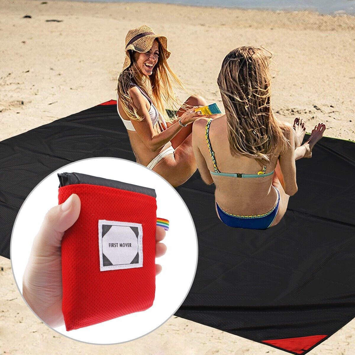 Primary image for Outdoor Pocket Picnic Blanket Waterproof Beach Mat Camping Travel Sand Free Rug