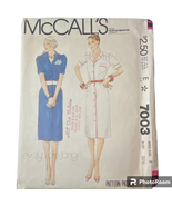 McCalls 7003 Dress Pattern Miss 8 1980 Straight Front Button Shirt Style - £14.83 GBP