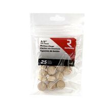 Richelieu Round Birch Button Plug 1/2 in. D X .63 in. L 25 pk Natural - $8.95