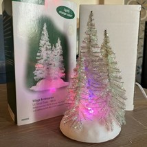 Dept 56 White Lit Tinsel Trees COLOR CHANGING  Christmas Village #800008 Adapter - £15.81 GBP