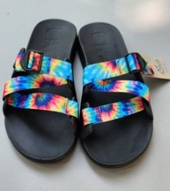 Chaco Chillos Slide Sandals Mens Size 11 Dark Tie Dye Comfort New - $42.74