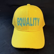 Equality Baseball Cap Hat Adjustable Bright Yellow and Blue - £12.71 GBP
