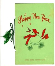 South Shore Country Club 1936 New Year&#39;s Eve Menu Hingham Massachusetts - £70.75 GBP