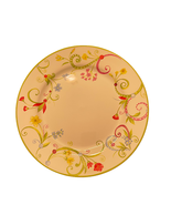 Pier 1 Lyda Dinner Plate Floral Scroll Dolomite China 10.75” - £14.86 GBP