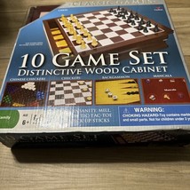 Game Center 10 Games Cardinal Family Wood Boards Metal Box Chess &amp; More ... - $337.44 MXN
