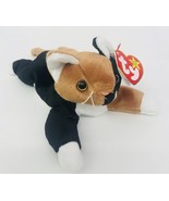 Ty Chip Cat Beanie Babies 9&quot; Date Of Birth January 26 1996 Black Lying D... - £11.18 GBP