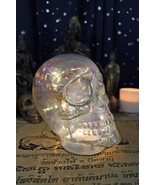 Felon Peaches the Fortune Teller&#39;s 7.5&quot; Iridescent India Glass LED Skull... - £47.13 GBP