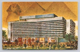 1965 Nile Hilton Hotel Cairo Egypt Pyramids Travel Vintage Postcard - $6.90