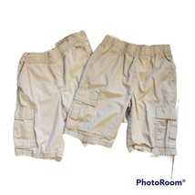 Bundle of Boy&#39;s Place Khaki Cargo Shorts - Size 12 - 2 Pairs Total - £8.94 GBP