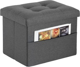 Alasdo Ottoman Storage Ottoman Footrest With Side Pocket Folding Ottoman... - $35.98