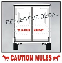Caution Mules Reflective Decal Safety Stickers for Rear of Horse Truck Trailer R - £21.97 GBP