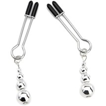 Nipple Clamps Non Piercing, Silver Color With Gourd Bell Pendant Nipple Pendant  - £16.63 GBP
