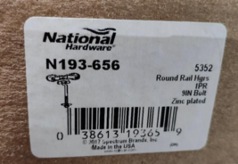 NATIONAL HARDWARE N193-656 Round Rail Hanger w/9&quot; Bolt, 2-ct/Box, Zinc P... - $1,108.16 MXN