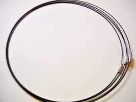 10 Black Neckwire Necklace Cords Screw Clasp Steel Choker 17 Inch Neck W... - £6.62 GBP