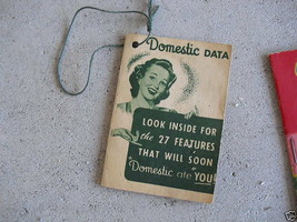 1912 Booklet Domestic Data Sewing Machines LOOK - £17.40 GBP