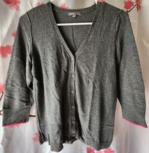 Women&#39;s GAP Body 3/4 Sleeve Gray Cardigan Size Small - £15.75 GBP