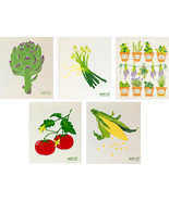 Wet-It! Swedish Treasures Dishcloth &amp; Cleaning Cloth - 5 Pack Set Veggie... - $47.95 CAD
