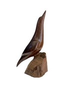 Carved Wooden Dove Sculpture Mid-century Modern Modern 8 Inch Tall - £31.25 GBP