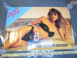 Miller Lite Beer Poster Vintage 90s Spring Break Daytona Beach 1990 Bikini Model - £23.35 GBP