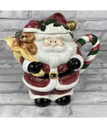 Jay Imports Ceramic Santa Toy Bag Tea Pot 1997 Christmas Holiday Teddy Bear - £17.54 GBP