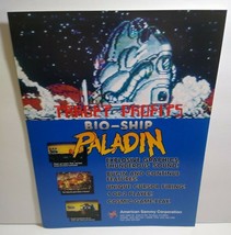 American Sammy Bio-Ship Paladin Arcade FLYER Original Art 1990 Retro Vin... - $66.03