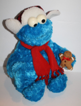 GUND Sesame Street Cookie Monster Red Hat Scarf 19&quot; Plush Stuffed Soft T... - £13.92 GBP