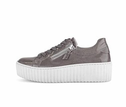 Gabor women&#39;s platform tie sneaker in Full Lack Grey - $144.00