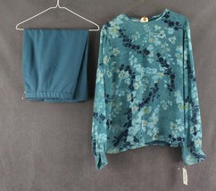NWT PENDLETON 2pc Outfit Multi Colored Teal Blouse &amp; Solid Skirt Women&#39;s 14/16 - £36.59 GBP