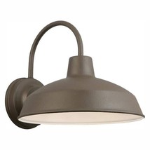 Hampton Bay 10 in. Bronze LED Barn Light Outdoor Wall Lantern Sconce 100... - £32.60 GBP